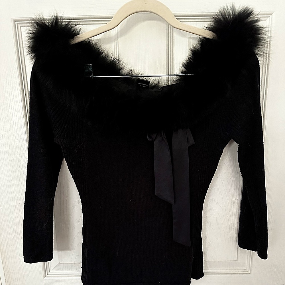 Ladies XS Black Off Shoulder Sweater.